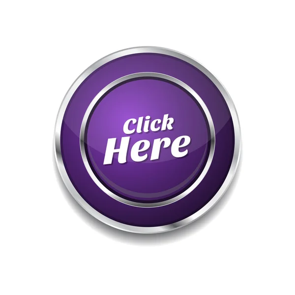 Click Here Icon Button — Stock Vector