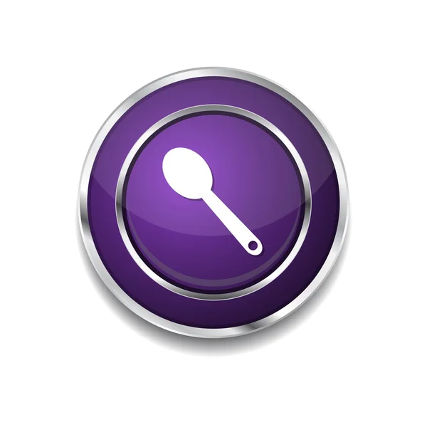 Spoon Icon Button — Stock Vector