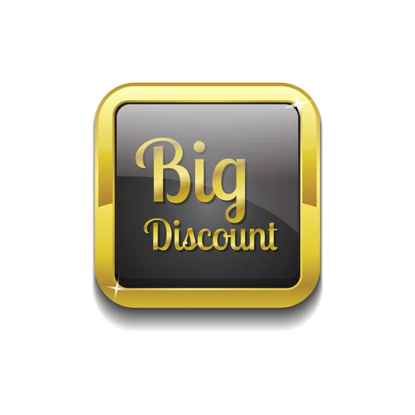 Big Discount Icon Button — Stock Vector
