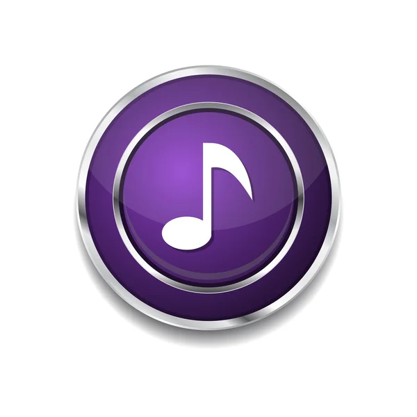 Note de musique icône bouton — Image vectorielle