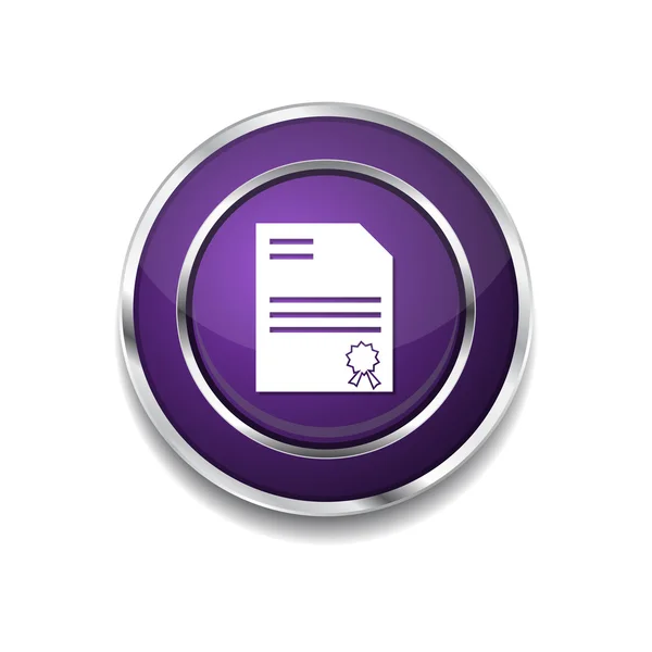 Botón de icono certificado — Vector de stock