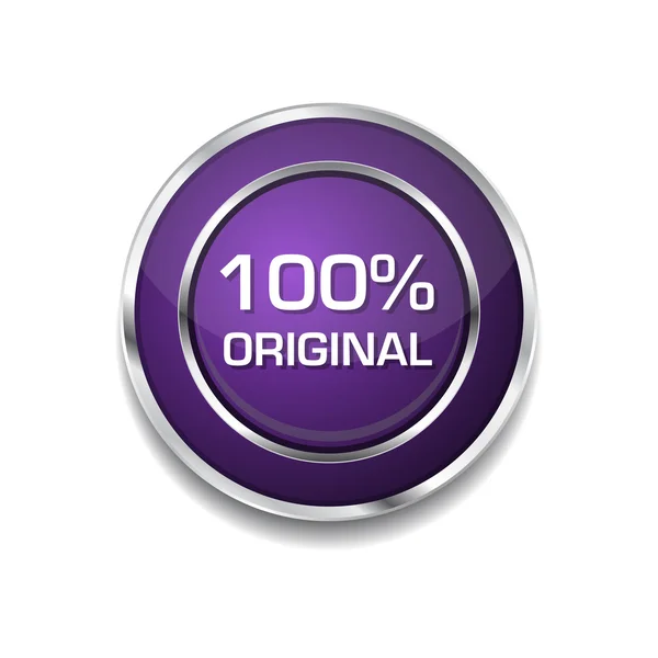100 Percent Original Button — Stock Vector