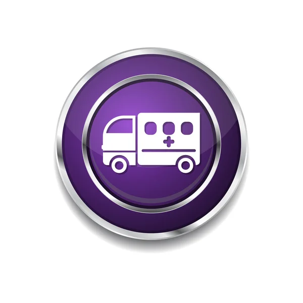 Ambulance Icon Button — Stock Vector