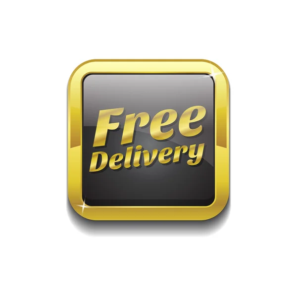Botão de ícone de entrega gratuita — Vetor de Stock
