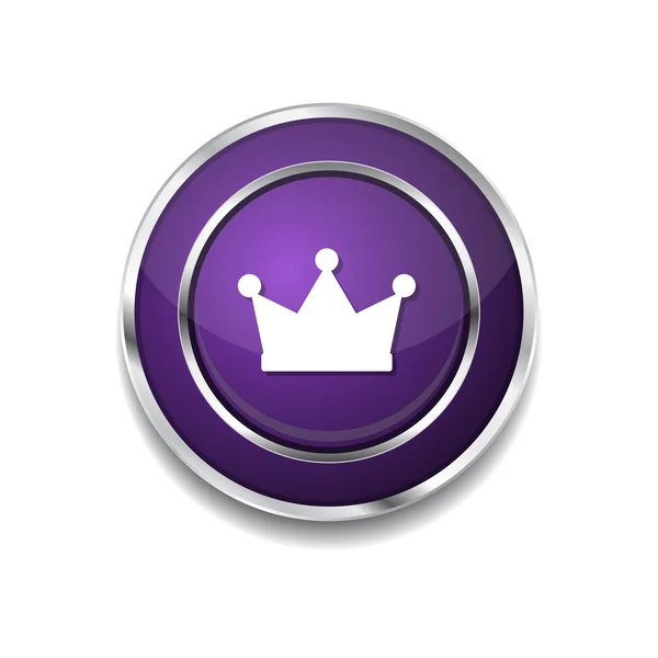 Botón de icono circular corona — Vector de stock