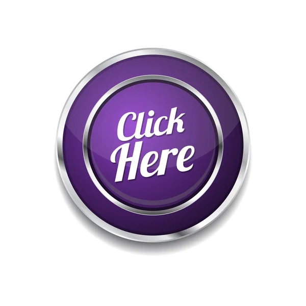 Click Here Icon Button — Stock Vector