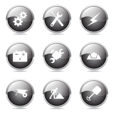 İnşaat araçları düğme simgesi