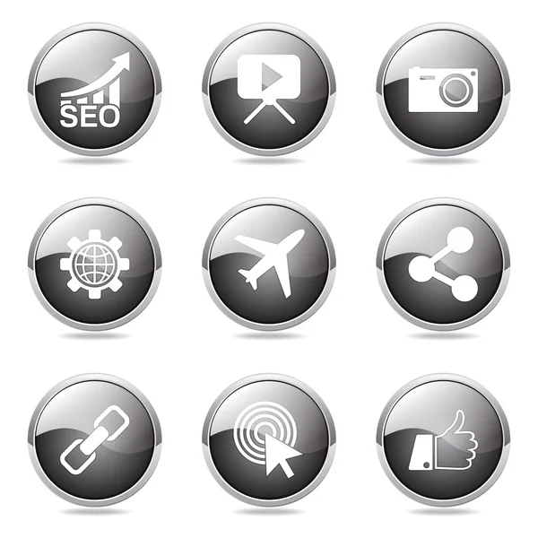 Seo internet sign button symbol — Stockvektor