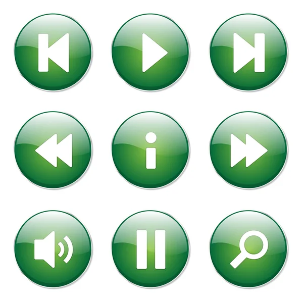 Multimedia Controller Button — Stock Vector