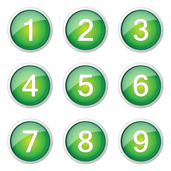 Ícone de botão de contagem de números — Vetor de Stock