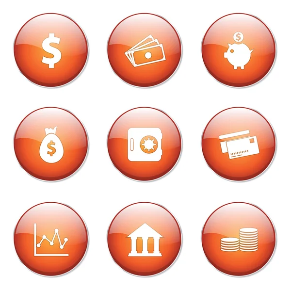 Financial Banking  Button Icon — Stock Vector