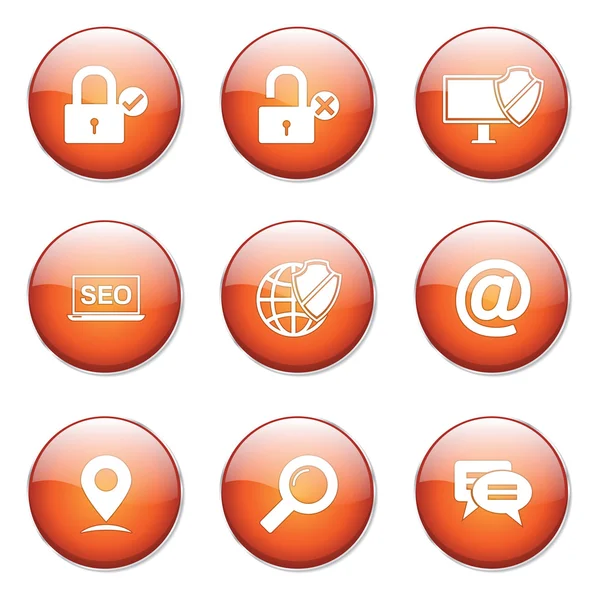 Иконка кнопки SEO Internet Sign — стоковый вектор