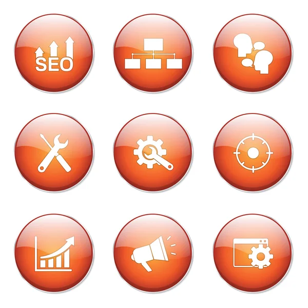 Seo internet sign button symbol — Stockvektor