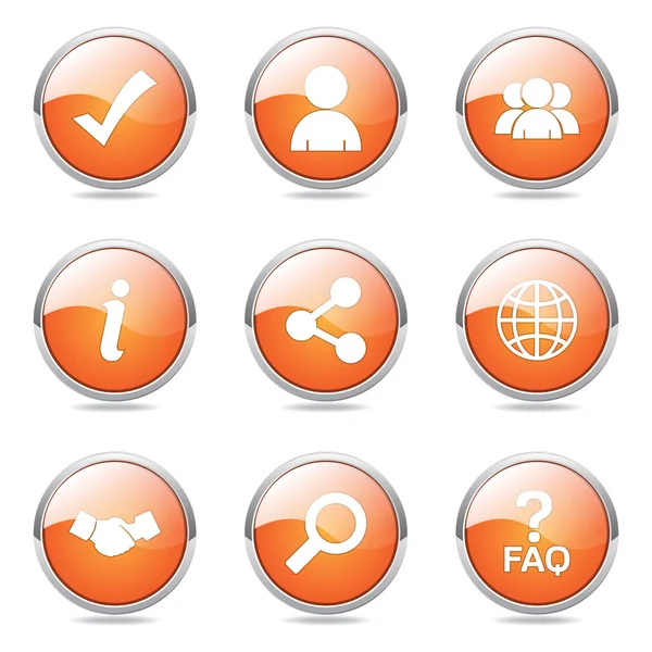 Ícone de botão de Internet da Web — Vetor de Stock