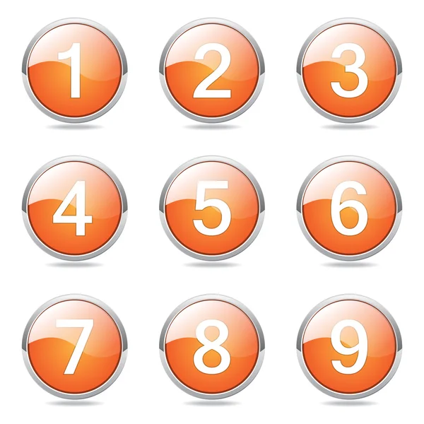 Numbers Counting Button Icon — Stock Vector