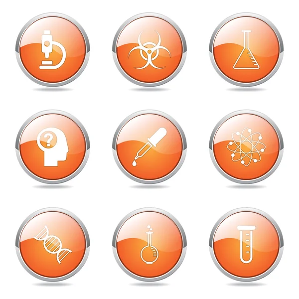 Science Instruments Button Icon — Stock Vector