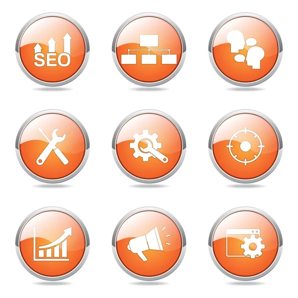 Seo internet sign button symbol — Stockvektor