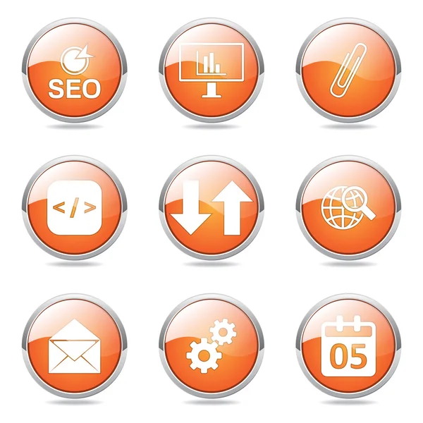 Seo internet sign button symbol — Stockvektor