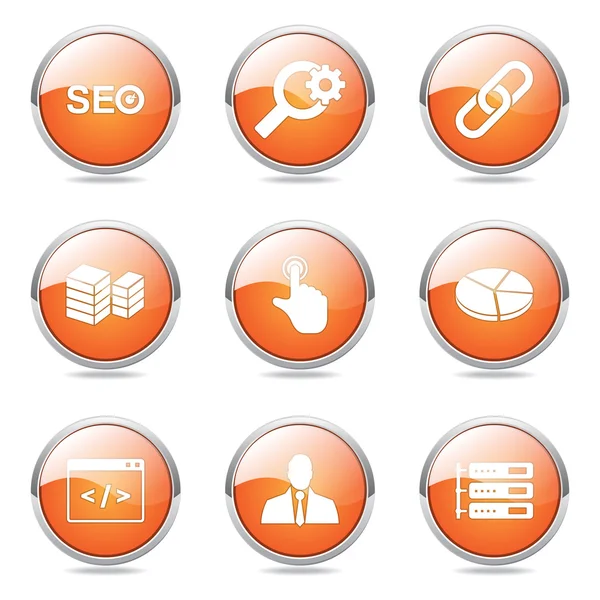 Seo internet sign button symbol — Stockvektor