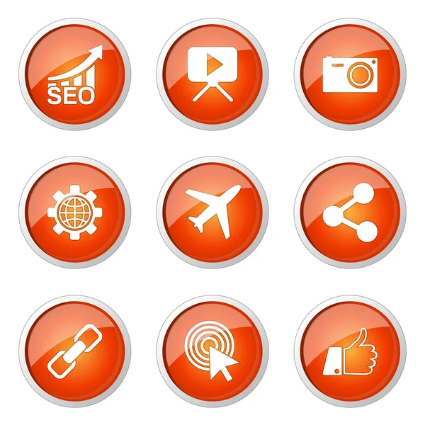 Seo internet sign button symbol — Stockvektor