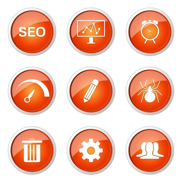 SEO Internet Sign Button Icon — Stock Vector