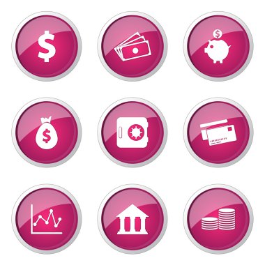 Finans bankacılık düğme simgesi