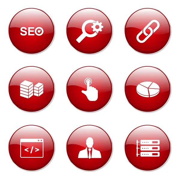 Seo internet sign button symbol — Stockvektor