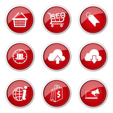 SEO Internet işaret düğme simgesi