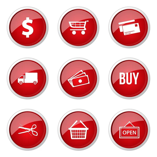 Shopping Sign Button Icon — Stock Vector