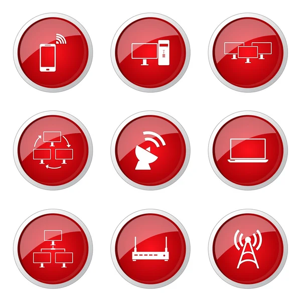 Telecom mededeling knoppictogram — Stockvector