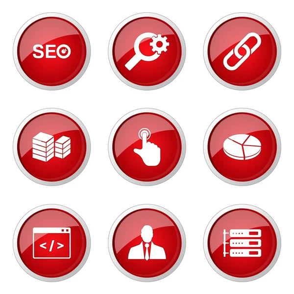 SEO Internet Sign Button Icon — Stock Vector