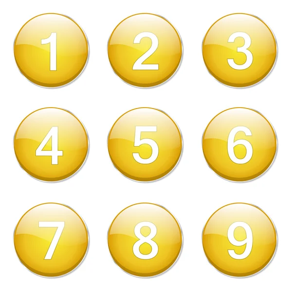 Numbers Counting Button Icon — Stock Vector