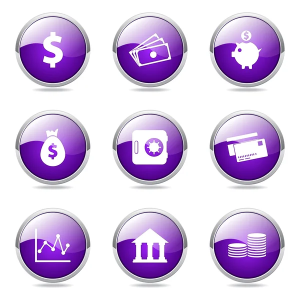 Financial Banking Button Icon — Stock Vector