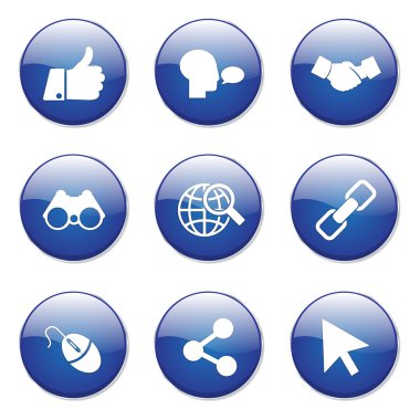 Sosyal Internet düğme simgesi