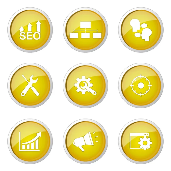 Seo internet sign button symbol — Stockvektor