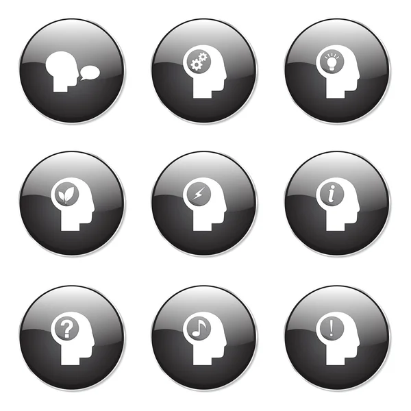 Pensez icône de bouton Internet Web — Image vectorielle