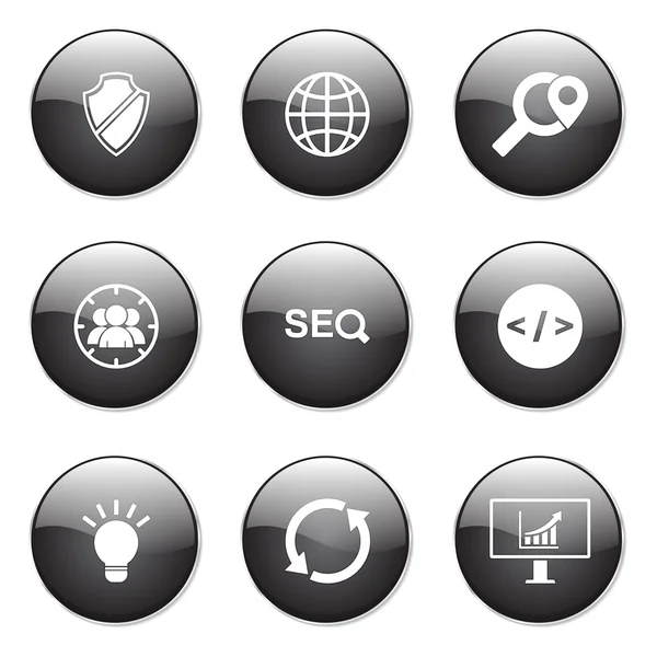 Seo internet sign button symbol — Stockvektor