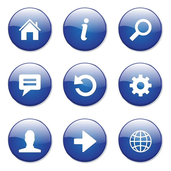 Icono de botón de Internet Web — Vector de stock