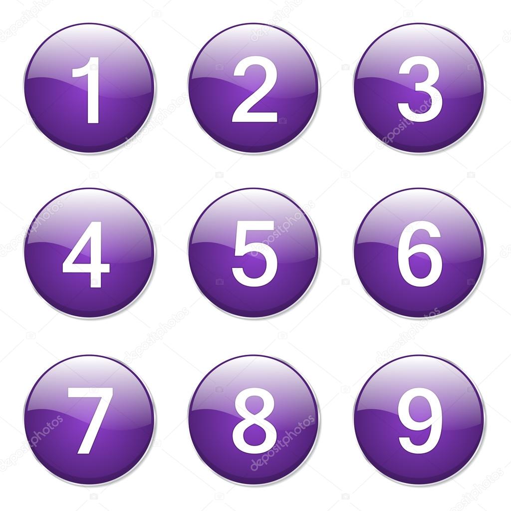 Numbers Counting Button Icon — Stock Vector © rizwanali3d #65531149