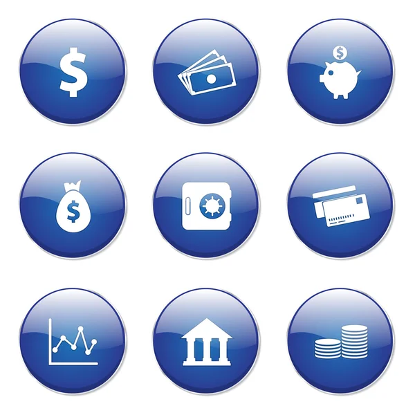 Financial Banking Button Icon — Stock Vector