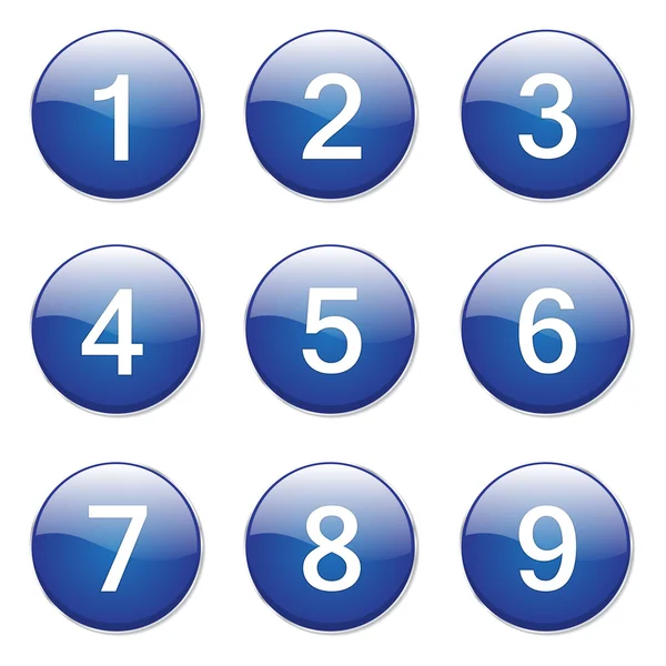 Numbers Counting Button Icon — Stock Vector