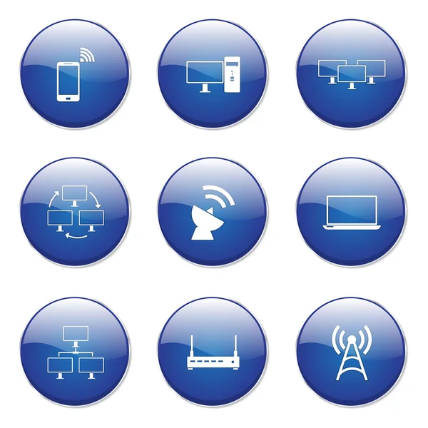 Telecom Communication Button Icon — Stock Vector