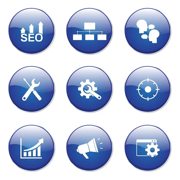 Seo internet sign button symbol — Stockvektor