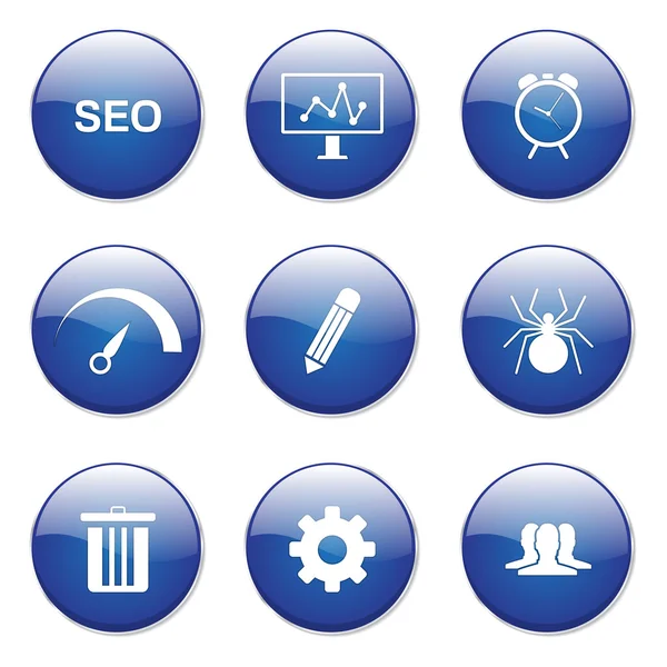 Seo internet sign button symbol — Stockvektor