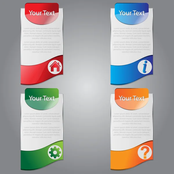 Banners de web design — Vetor de Stock