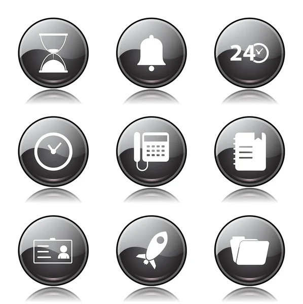 Time Duration Icon Set — Stock Vector