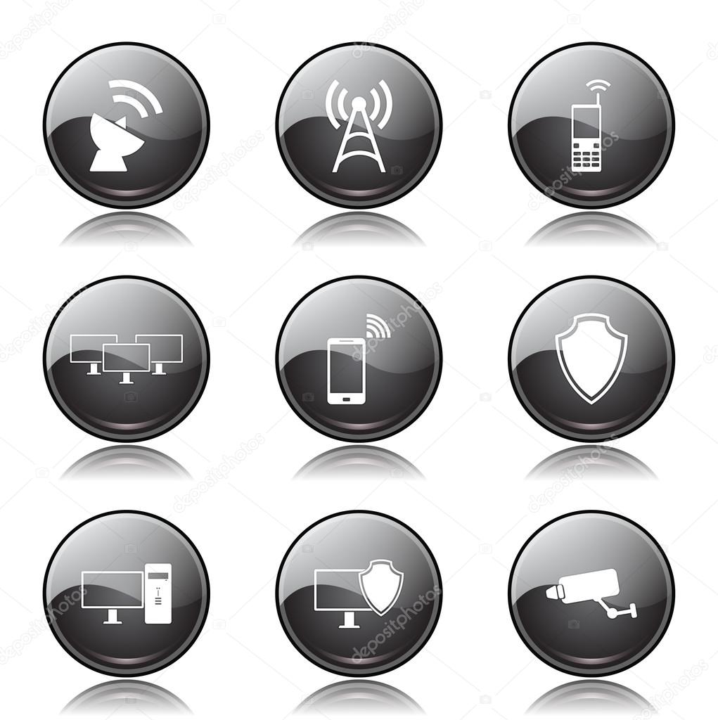 Telecom Communication Icon Set