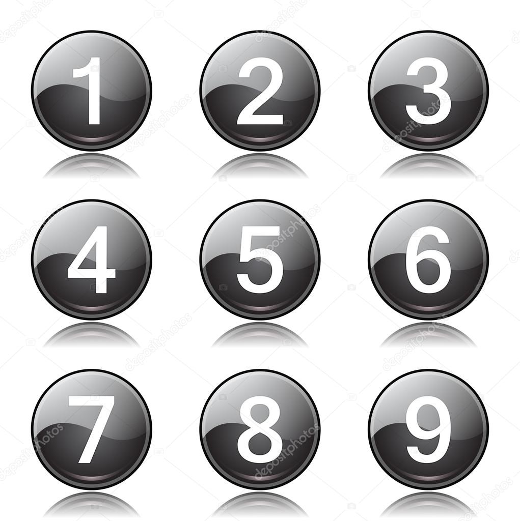 Numbers Counting Icon Set