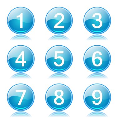 Numbers Counting Icon Set clipart