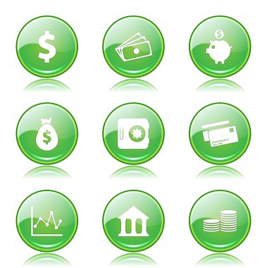 Finans bankacılık Icon set